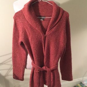 Banana Republic rose colored, snap front cardigan/jacket